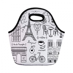 Amazon.com: Semtomn Lunch Tote Bag Arch Paris and France ...