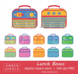Lunch Box Clipart - Instant Download! Soft Cloth Lunch Box ...