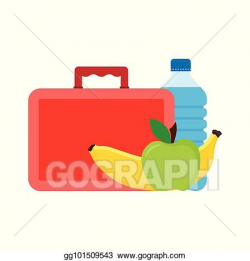 Vector Stock - Lunch break or lunch time. lunch box with ...