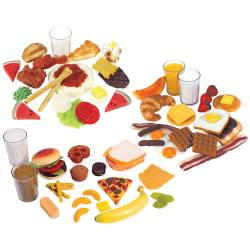 Life-size Pretend Play Breakfast, Lunch and Dinner Meal Sets