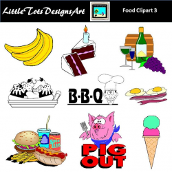Food Clipart Clip Art - Breakfast Lunch Dinner Clip Art Clipart - 336 PNG  Images - Commercial Use - Instant Download