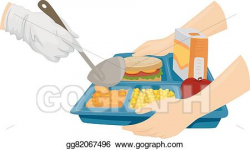 Vector Stock - Serve cafeteria food. Clipart Illustration ...