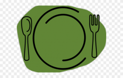 Plate Clipart Luncheon - Plate Spoon Fork Clipart - Png ...