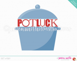 Potluck Crockpot Clip Art, Cute Digital Clipart, Potluck Clip art, Cooking  Graphics, Illustration, #1581
