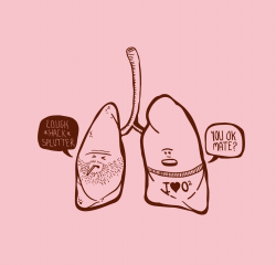 Good Lung Bad Lungs Drawing free image