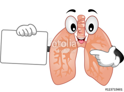 Lungs Mascot Blank Board
