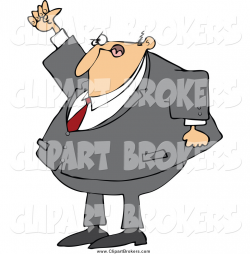 Clip Art Cartoon of a Mad White Businessman Shaking His Fist ...