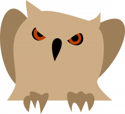 Clipart - Disappointed owl