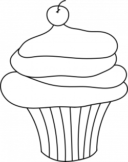 Free Cupcake Line Drawing, Download Free Clip Art, Free Clip Art on ...