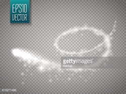 Magic glowing spark swirl trail effect isolated on ...