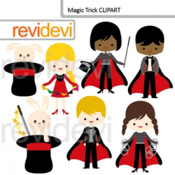 Cute magician clip art - Magic Trick Clipart by revidevi | TpT