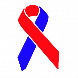 Red & Blue Awareness Ribbon Sticker - The Unchargeables