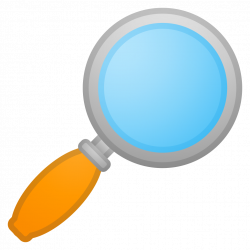 Magnifying glass tilted right Icon | Noto Emoji Objects Iconset | Google