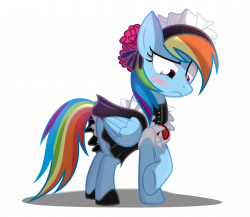 Rainbow Dash in maid outfit. | Rainbow Dash | Pinterest | Rainbow ...