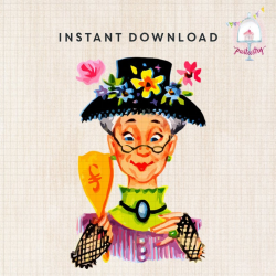 Vintage Old Maid Clipart