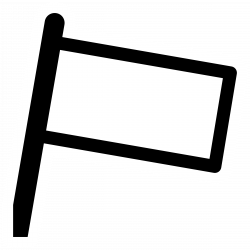 Clipart - mono mail flag