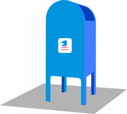 Mailbox | Free Stock Photo | Illustration of a blue mail box | # 9637