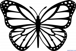 Monarch Butterfly Black White Clip Art - Sweet Clip Art