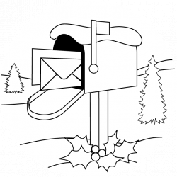 Holiday Mailbox Picture - Holiday Mailbox Coloring Page