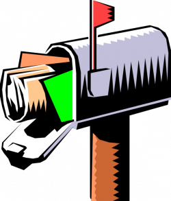 Letter Box or Mailbox Receives Mail - Vector Image