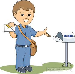 Mail carrier delivering to mailbox » Clipart Portal