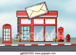 Vector Art - A post office. Clipart Drawing gg63347053 - GoGraph