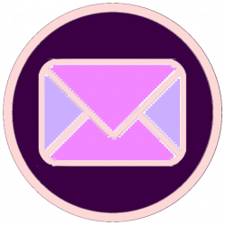 Mail Or Feedback Icon, Mailbox Or Feedback Icon Pink Purple, Icon ...