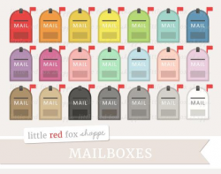 Mailbox Clipart, Mail Box Clip Art Post Office Postal Service Letter Snail  Mail Object Icon Cute Digital Graphic Design Small Commercial Use