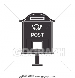 EPS Vector - Mail letter box outline icon. Stock Clipart ...