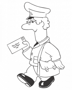 Black and white picture of Postman Pat | Postman pat | Pinterest ...