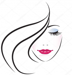 Download - Face of pretty woman silhouette vector — Stock ...