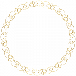 Round Gold Border Frame PNG Clip Art Image | picture frames ...
