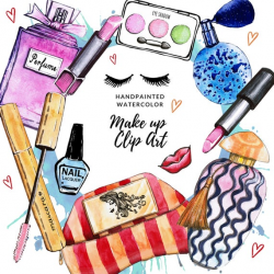 Cosmetics Clipart Fashion Clip Art Makeup Clip art Planner Stickers  Supplies Perfume clip art Lipstick clip art Beauty Must Haves clipart