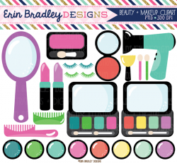 Beauty & Makeup Clipart Eyeshadow Lipstick Hairbrushes and ...