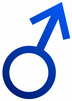 Male Symbol Blue Clip Art - Sweet Clip Art