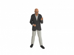 Modern Bald Man Wearing Glasses transparent PNG - StickPNG