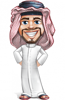 Vector Young Arab Male Cartoon Character - Faysal the Decisive ...