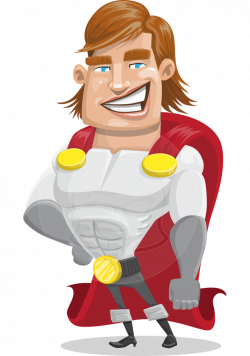 Vector Cool Male Superhero Character - Captain Millennia ...