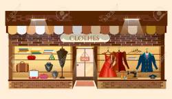 Clothes store building facade fashion clothing shop interior ...