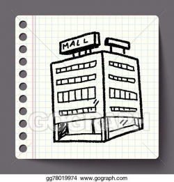 EPS Vector - Shop mall doodle drawing. Stock Clipart ...