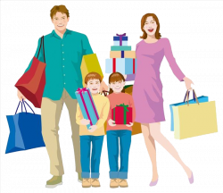 Shopping bag Family Clip art - The family go shopping 600*520 ...