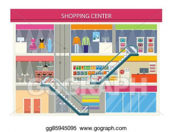 Vector Art - Shopping center buiding design. EPS clipart ...