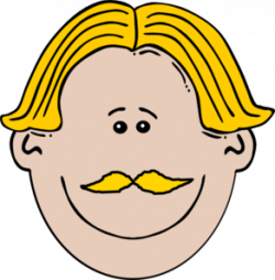 Blond Man With Mustache Clip Art at Clker.com - vector clip ...
