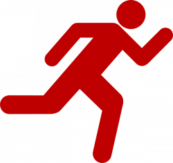Red Running Icon On Transparent Background Clip Art at Clker.com ...
