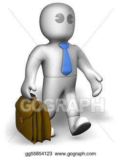 Drawing - A busy manager. Clipart Drawing gg55854123 - GoGraph