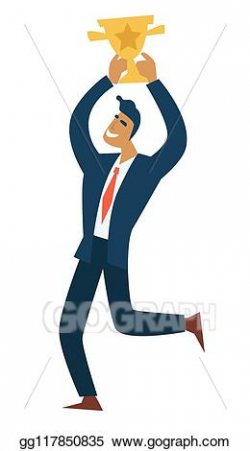 Vector Art - Businessman and success entrepreneur with gold ...