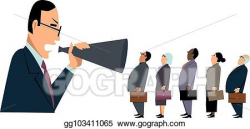 Vector Art - Aggressive management style. Clipart Drawing ...
