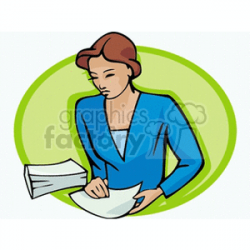 woman manager clipart. Royalty-free clipart # 160541