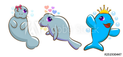 Manatee vector clipart - Buy this stock vector and explore ...