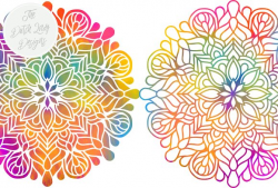 Mandala Clipart Set Rainbow & Gold ~ Illustrations ~ Creative Market